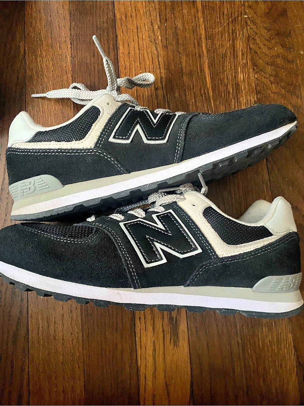 New Balance 574 Core Black White (GS) Core Black White Sneakers US 7.5